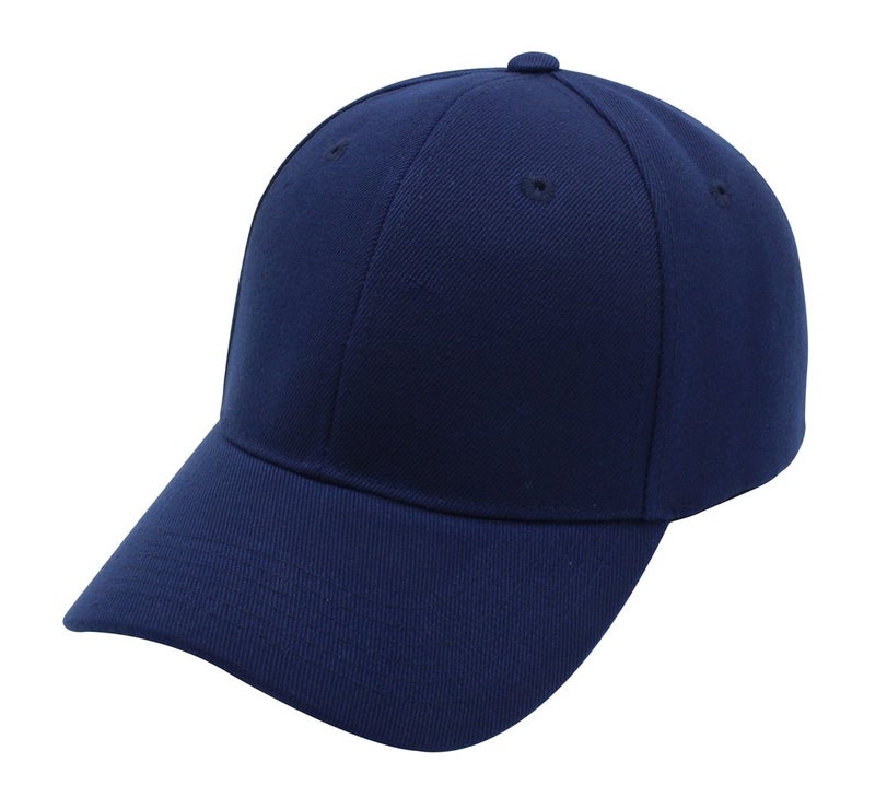 Top Level Baseball Cap Hat Men Women - Classic Adjustable Plain Blank, NAV Navy - Image 1